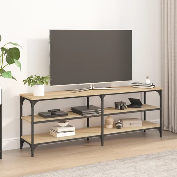 Tv-bänk sonoma-ek 140x30x50 cm konstruerat trä