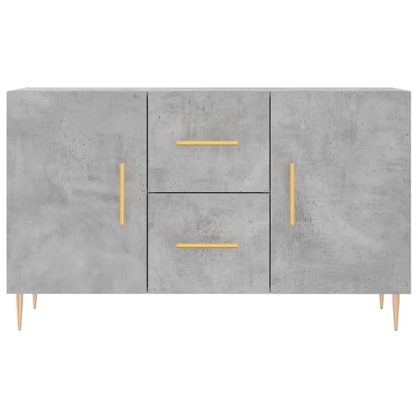 skænk 100x36x60 cm konstrueret træ betongrå