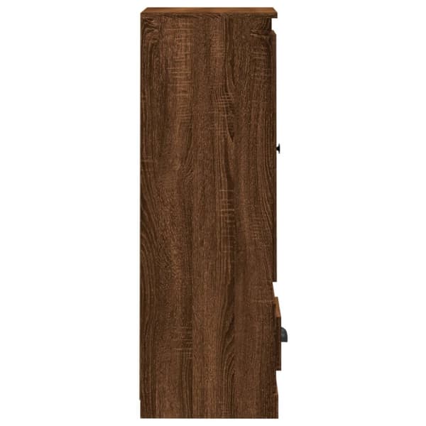skab 36x35,5x103,5 cm konstrueret træ brun egetræsfarve