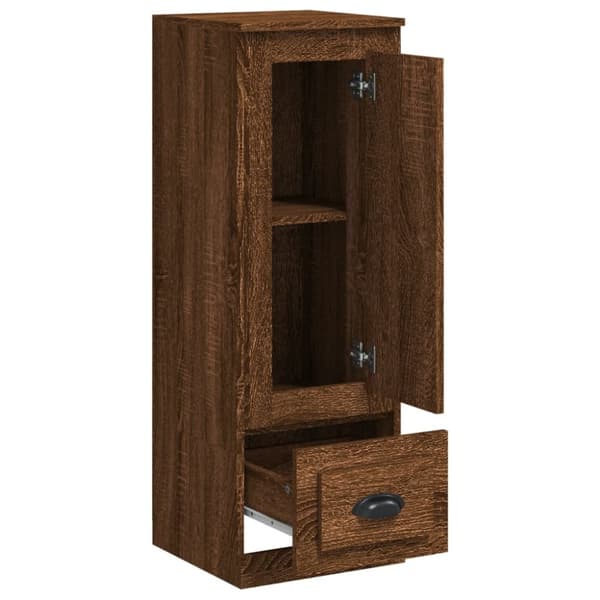 skab 36x35,5x103,5 cm konstrueret træ brun egetræsfarve