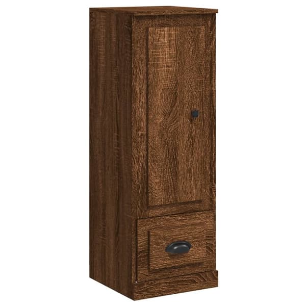 skab 36x35,5x103,5 cm konstrueret træ brun egetræsfarve