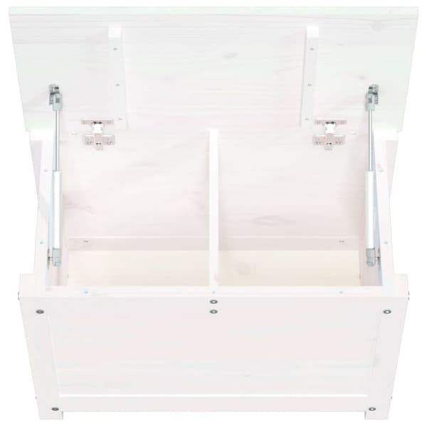 opbevaringskasse 60x32x45,5 cm massivt fyrretræ hvid