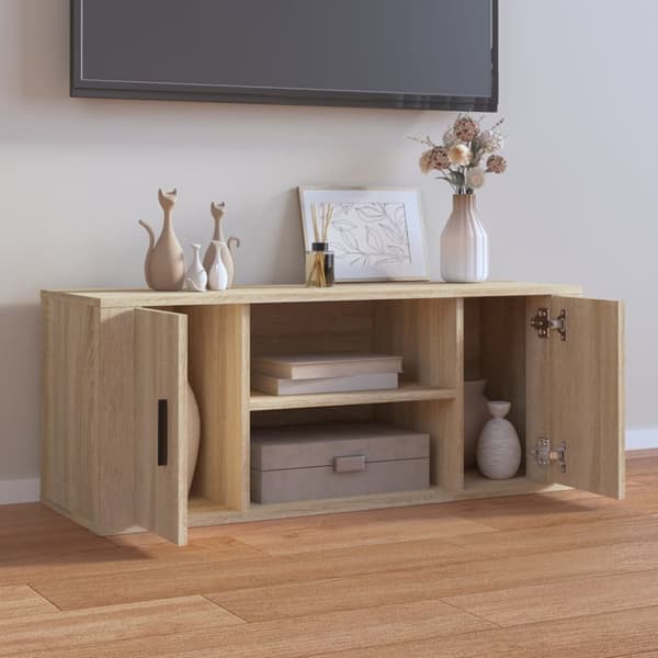 TV-taso Sonoma-tammi 100x35x40 cm tekninen puu