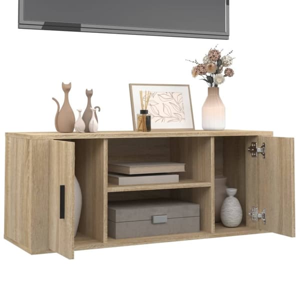 TV-taso Sonoma-tammi 100x35x40 cm tekninen puu