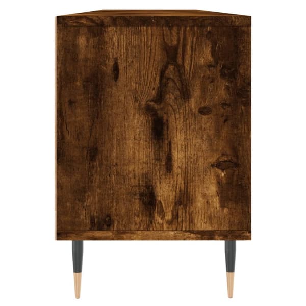 Tv-bänk rökfärgad ek 150x30x44,5 cm konstruerat trä