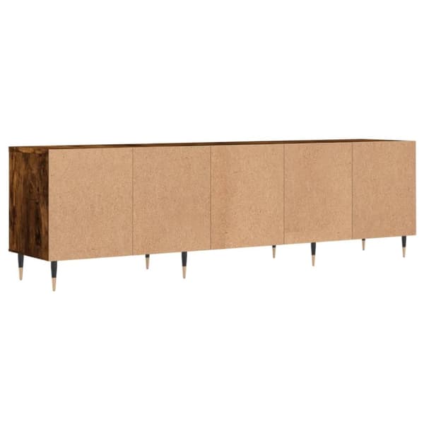 Tv-bänk rökfärgad ek 150x30x44,5 cm konstruerat trä