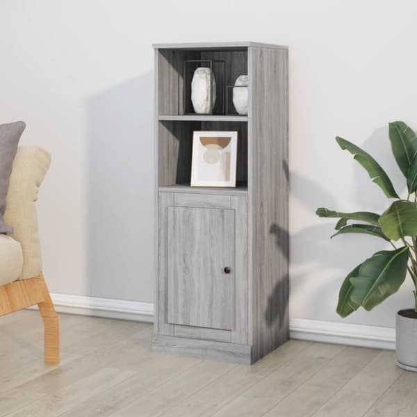 skab 36x35,5x103,5 cm konstrueret træ grå sonoma-eg