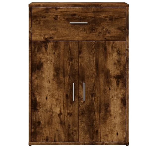 skænk 60x30x84 cm konstrueret træ røget egetræsfarve