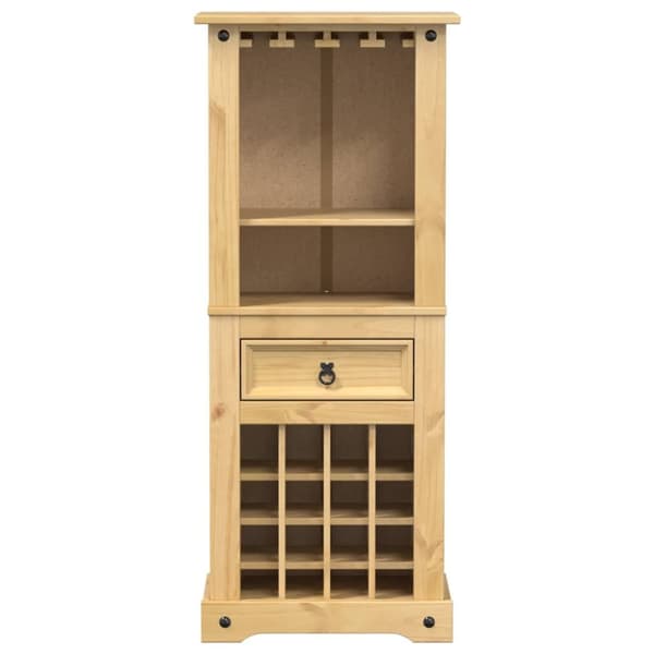 vinreol Corona 56x35x120 cm massivt fyrretræ