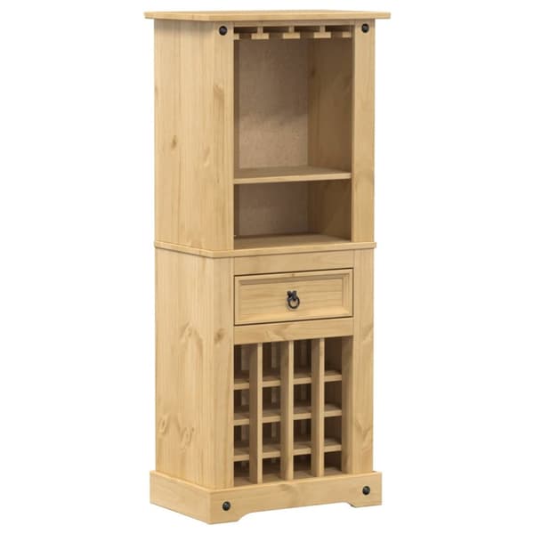 vinreol Corona 56x35x120 cm massivt fyrretræ
