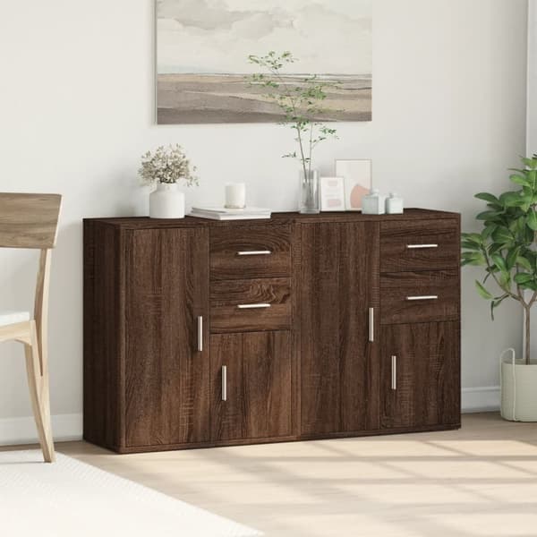 Senkit 2 kpl ruskea tammi 60x31x70 cm tekninen puu
