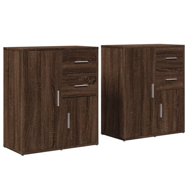 Senkit 2 kpl ruskea tammi 60x31x70 cm tekninen puu