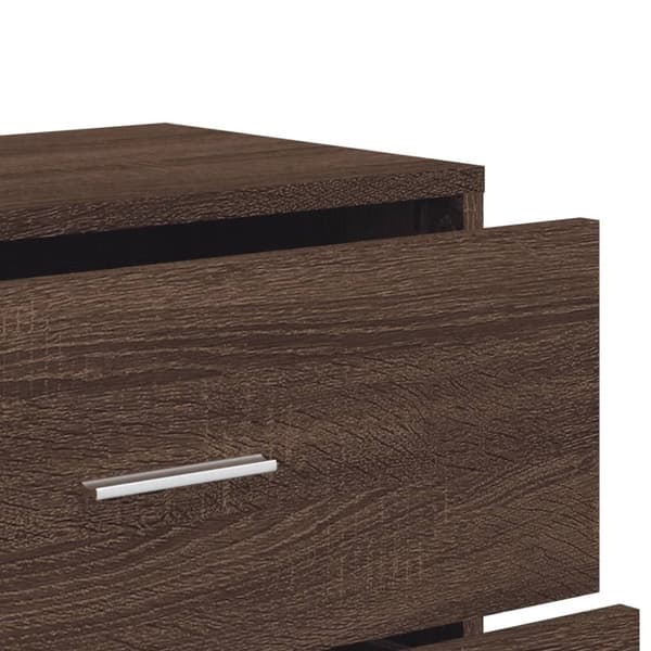 kommoder 2 stk. 60x31x84 cm konstrueret træ brun egetræsfarve