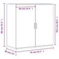 Pikkukuva 10 / 10: Senkit 2 kpl musta 79x38x80 cm tekninen puu
