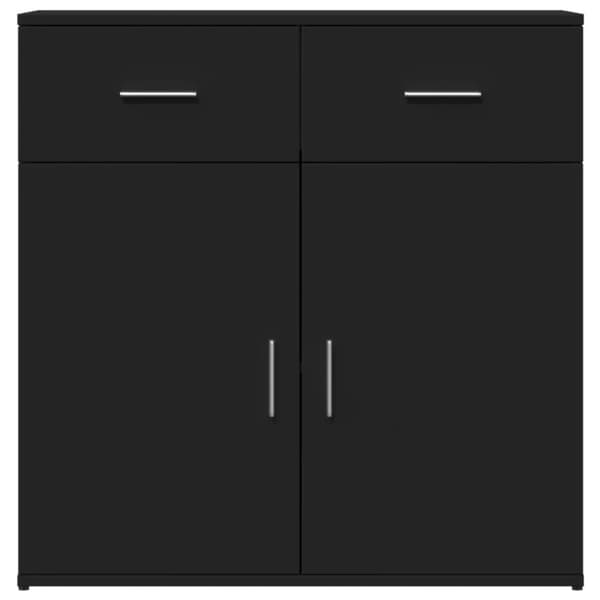 Skänkar 2 st svart 79x38x80 cm konstruerat trä