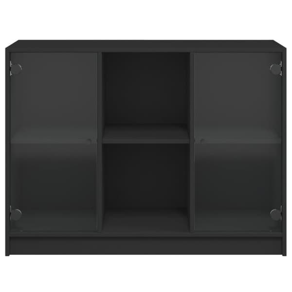 Skänk svart 102x37x75,5 cm konstruerat trä