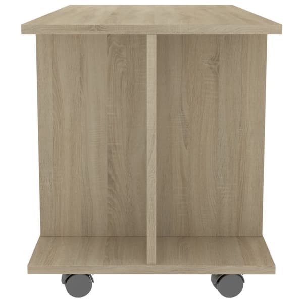 Tv-bänk med hjul sonoma ek 80x40x45 cm konstruerat trä