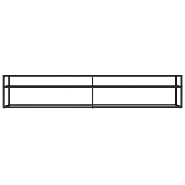 TV-taso musta 220x40x40,5 cm karkaistu lasi