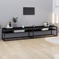 Pikkukuva 1 / 6: TV-taso musta 220x40x40,5 cm karkaistu lasi