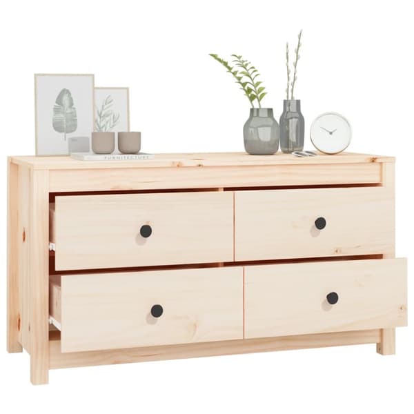 kommode 100x40x54 cm massivt fyrretræ