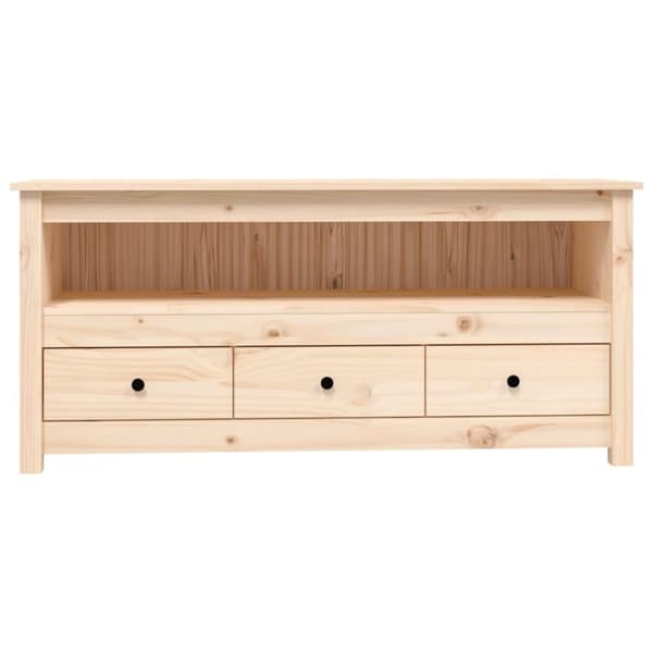 tv-bord 114x35x52 cm massivt fyrretræ