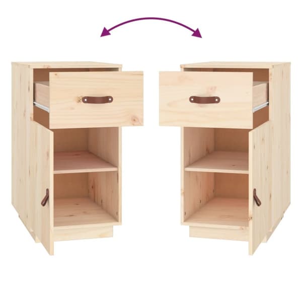 skrivebordsskab 40x50x75 cm massivt fyrretræ