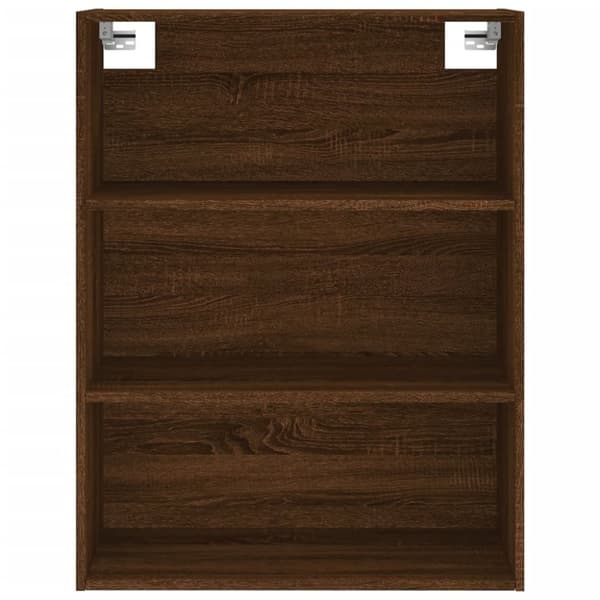 højskab 69,5x34x180 cm konstrueret træ brun egetræsfarve