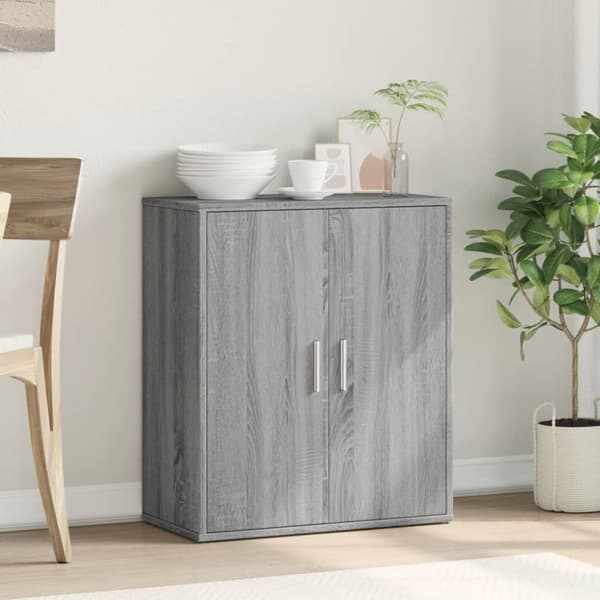 skænk 60x31x70 cm konstrueret træ grå sonoma-eg