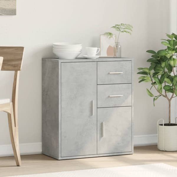 skænk 60x31x70 cm konstrueret træ betongrå