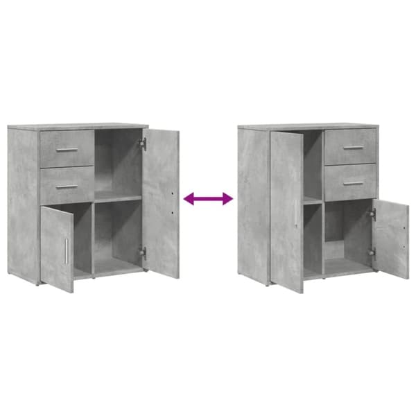 skænk 60x31x70 cm konstrueret træ betongrå