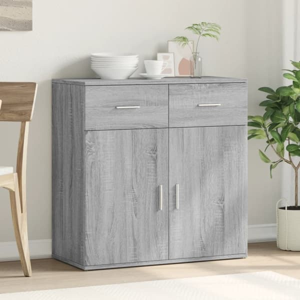 skab 79x38x80 cm konstrueret træ grå sonoma-eg