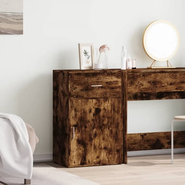 opbevaringsskab 56,5x39x90 cm konstrueret træ røget egetræ