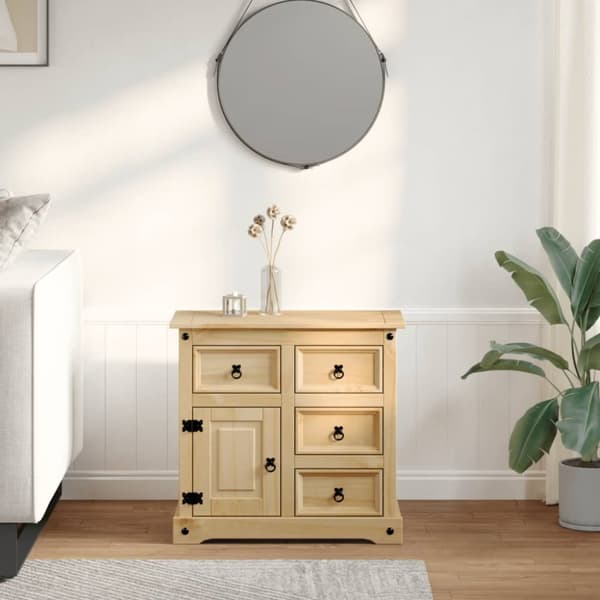 skænk Corona 87x40x76 cm massivt fyrretræ