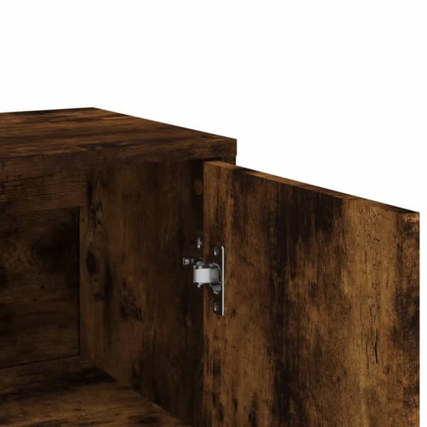 kommoder 2 stk. 60x31x84 cm konstrueret træ røget egetræsfarve