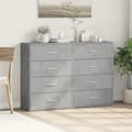 Pikkukuva 3 / 10: Senkit 2 kpl betoninharmaa 60x31x84 cm tekninen puu