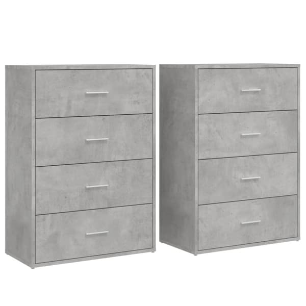 Senkit 2 kpl betoninharmaa 60x31x84 cm tekninen puu