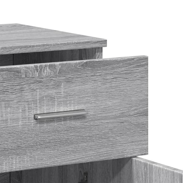 Senkit 2 kpl harmaa Sonoma 79x38x80 cm tekninen puu
