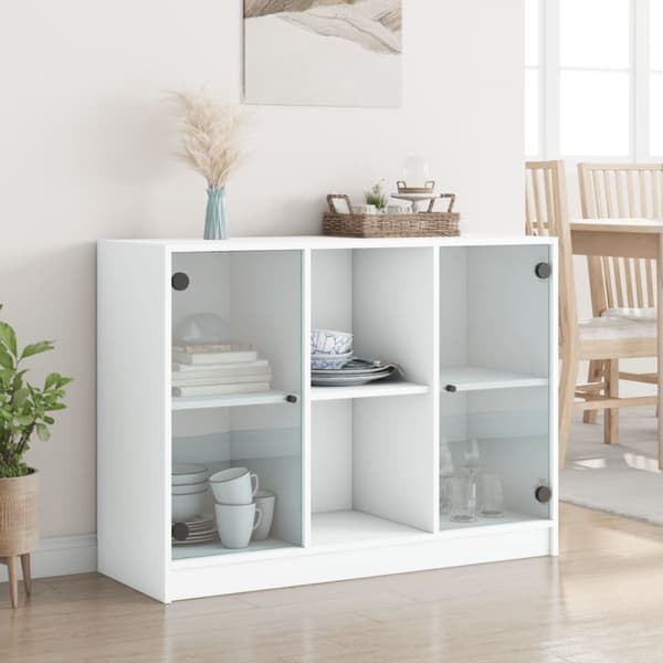 skab 101,5x37x75,5 cm konstrueret træ hvid