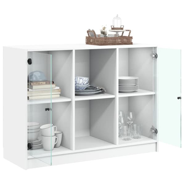 skab 101,5x37x75,5 cm konstrueret træ hvid