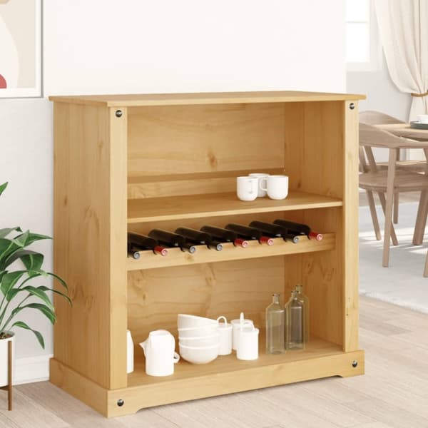 vinskab Corona 107,5x51x105,5 cm massivt fyrretræ