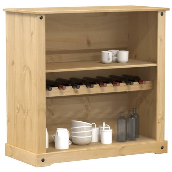 vinskab Corona 107,5x51x105,5 cm massivt fyrretræ