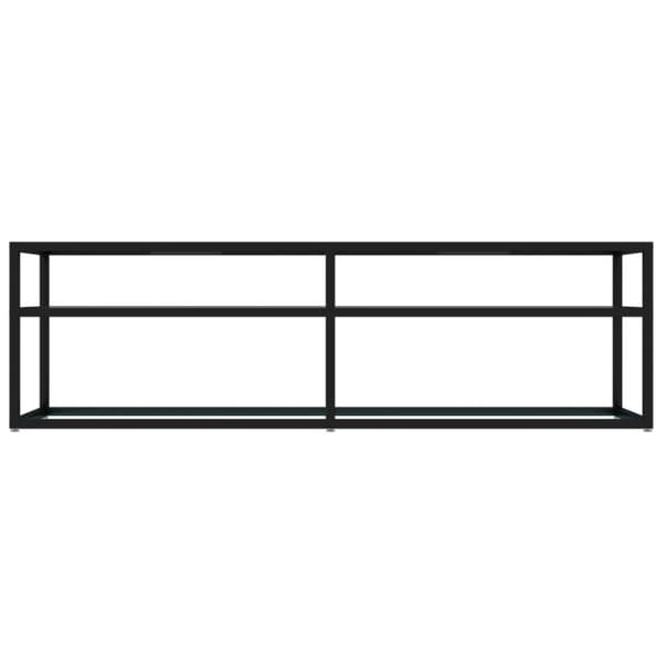 tv-bord 140x40x40,5 cm hærdet glas marmoreffekt hvid
