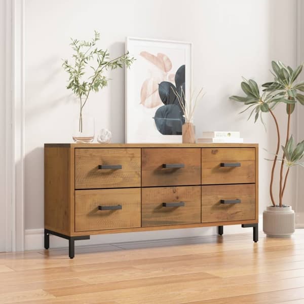 Säilytyskaappi ruskea 110x30x45 cm täysi mänty