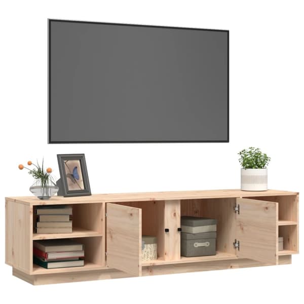 tv-bord 156x40x40 cm massivt fyrretræ