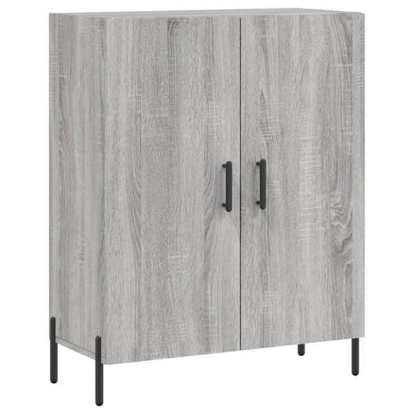 højskab 69,5x34x180 cm konstrueret træ grå sonoma-eg