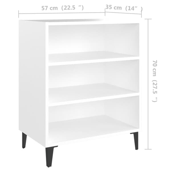 skænk 57x35x70 cm spånplade hvid