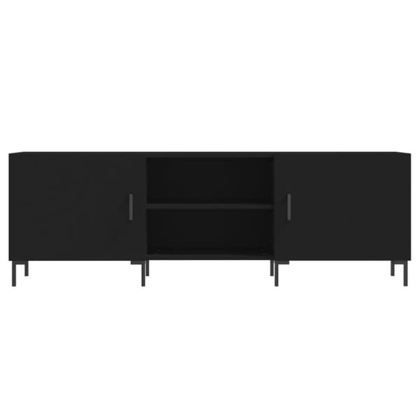 TV-taso musta 150x30x50 cm tekninen puu