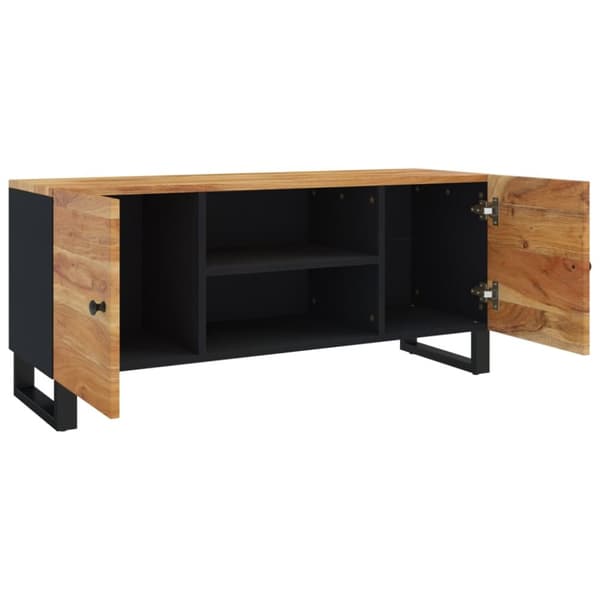 Tv-bänk 105x33x46 cm massivt akaciaträ