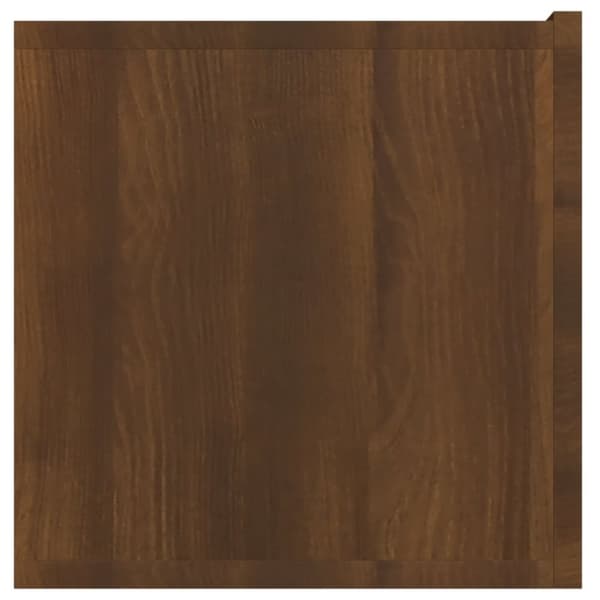 væghængt tv-bord 60x30x30 cm konstrueret træ brun egetræ