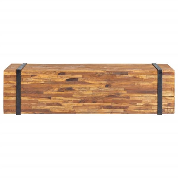 Tv-bänk 110x30x32,5 cm massiv teak